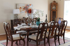 A Home Staged Dining Room in Lake Norman